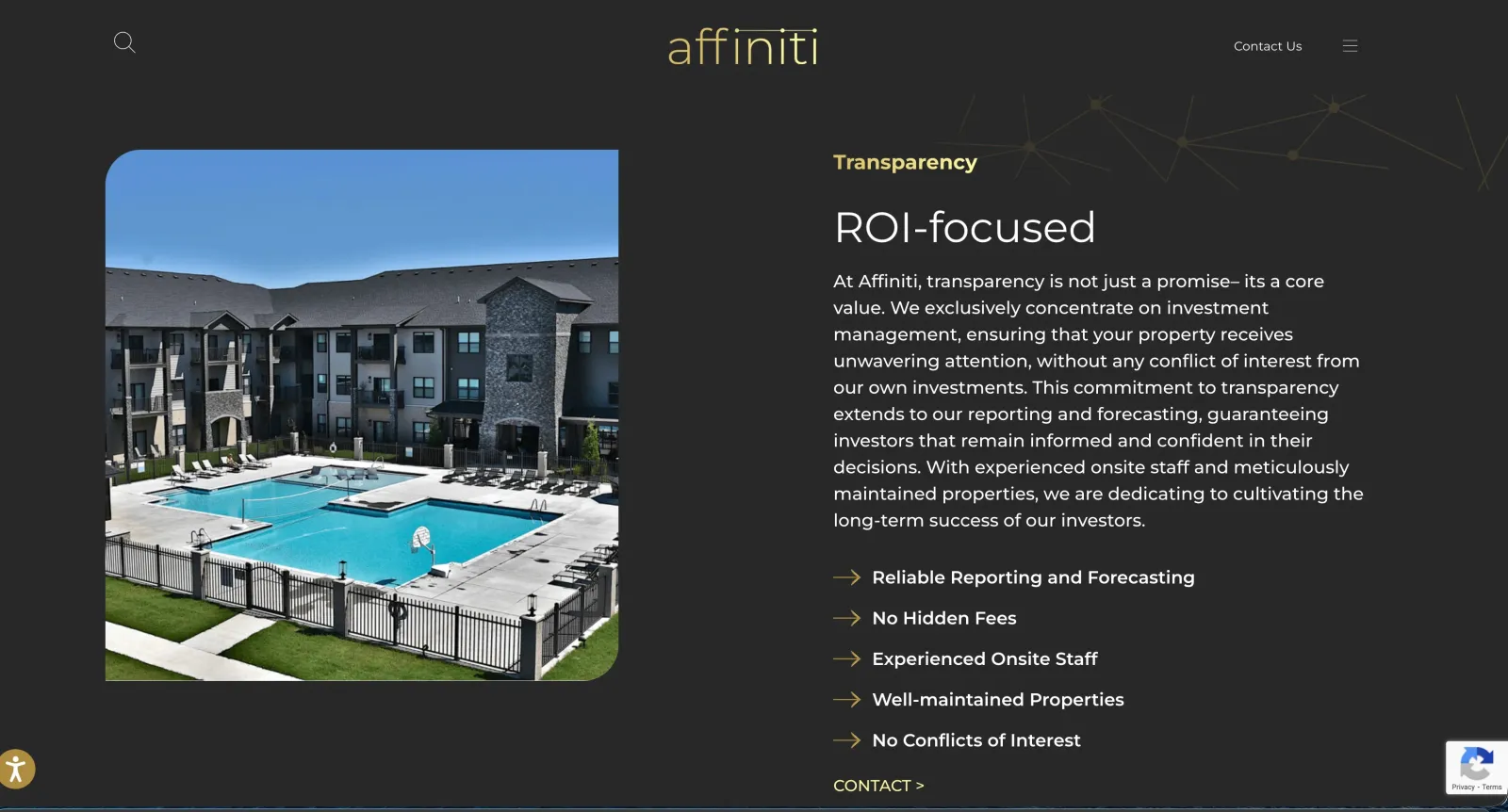 Affiniti Management about page